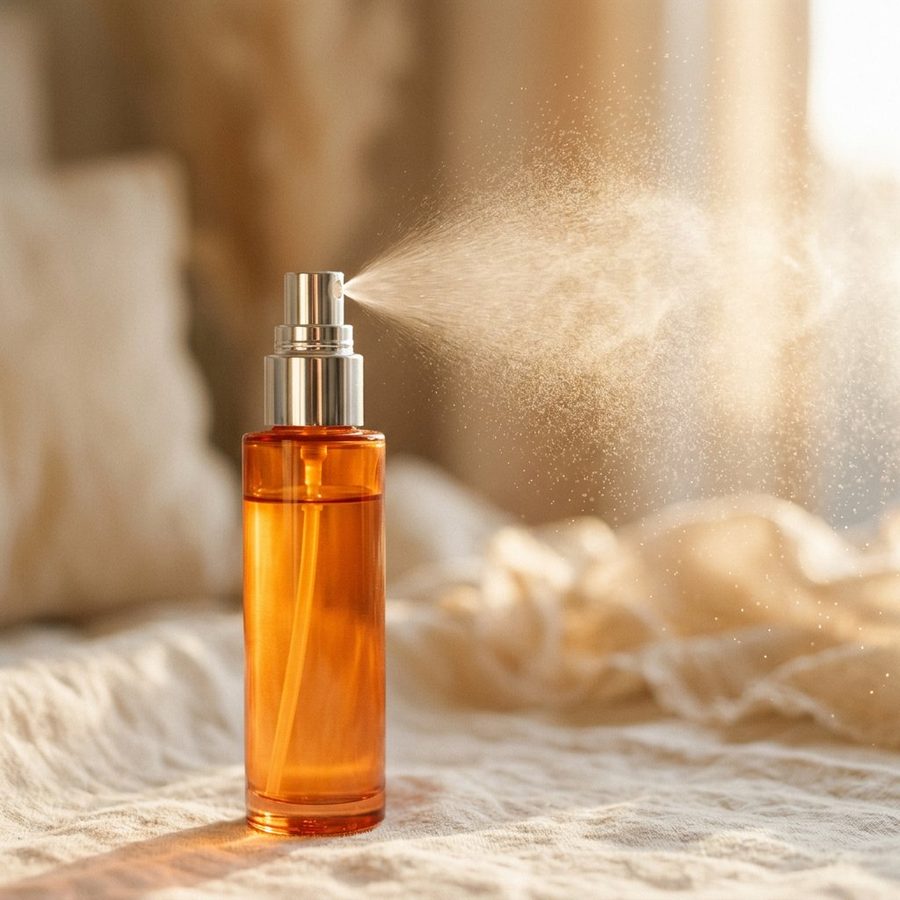 ORENJI Fresh Mist, botol spray kaca oranye