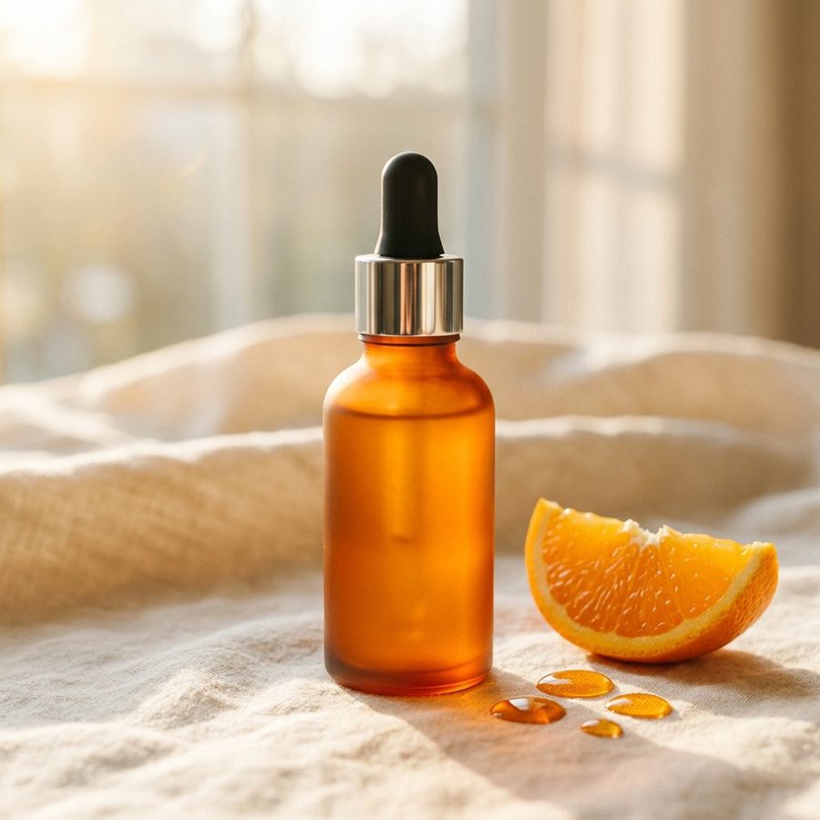 ORENJI Origin Serum, botol dropper kaca amber